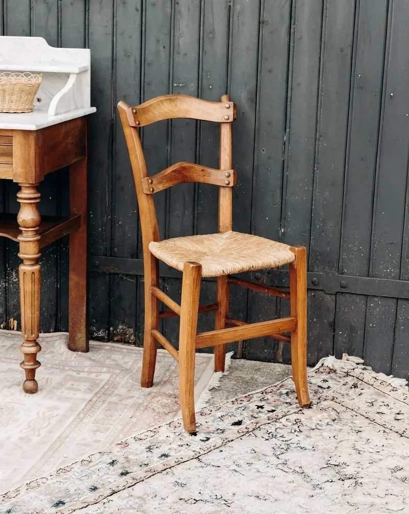 Claude, la chaise en bois et paille N°628