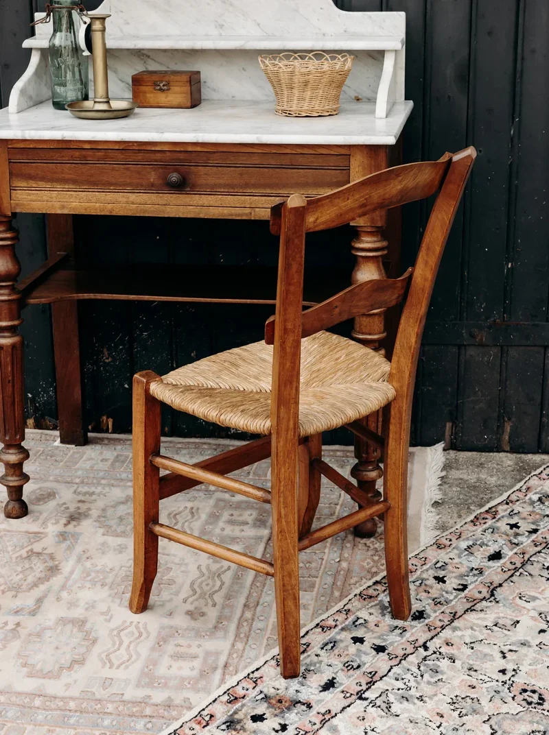 Claude, la chaise en bois et paille N°628