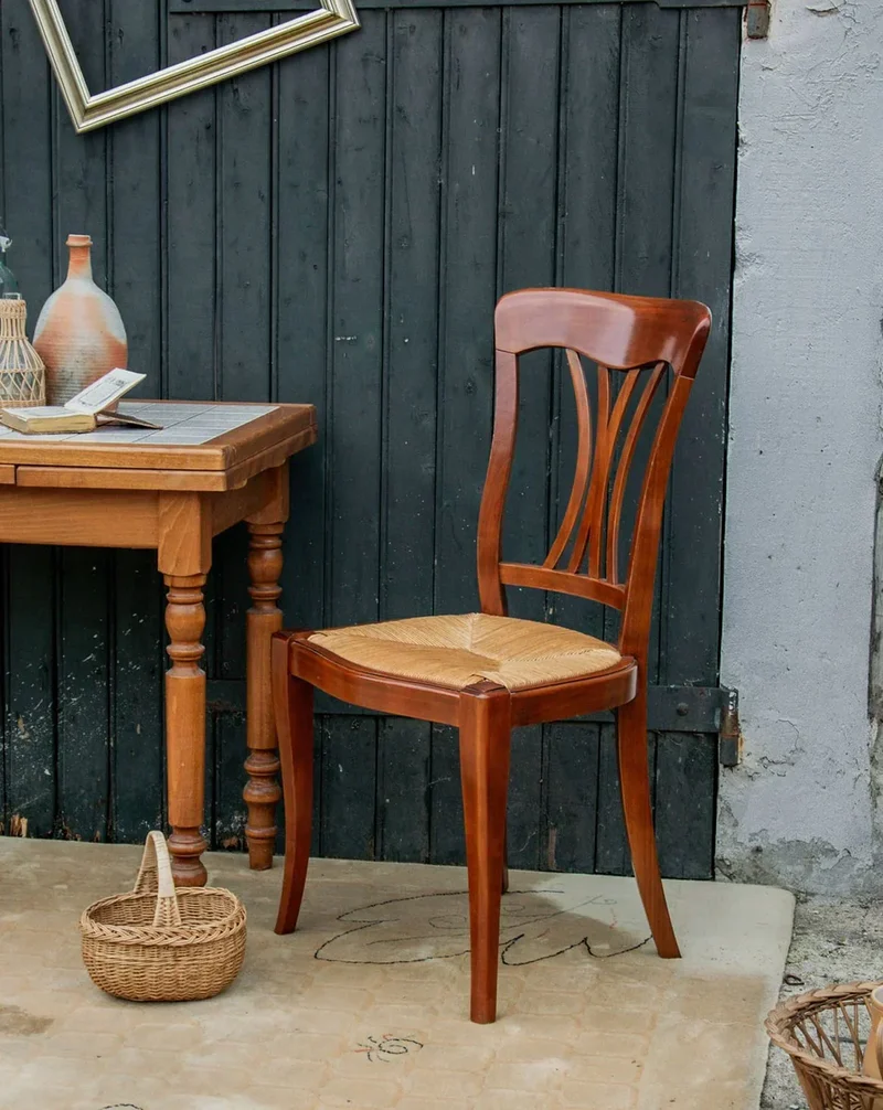 Claude, la chaise en paille et bois N°622