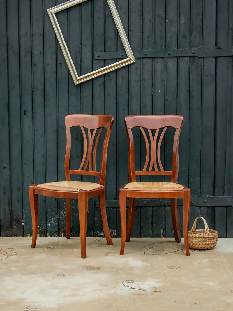 Claude, la chaise en paille et bois N°622
