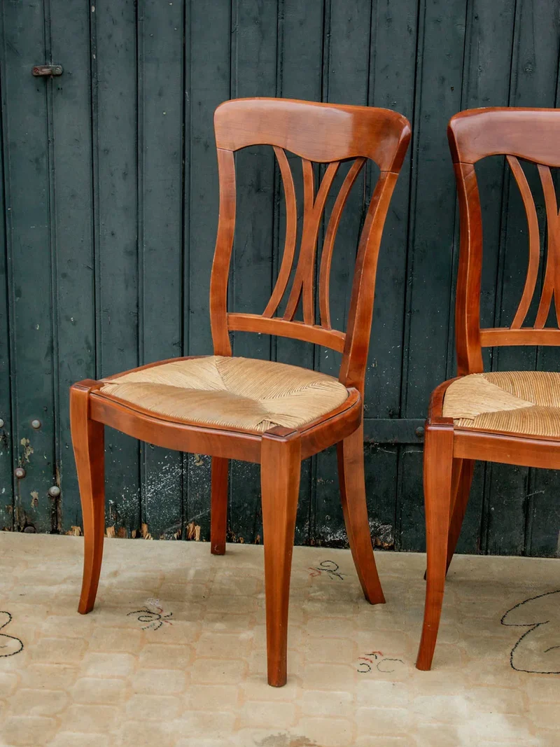 Claude, la chaise en paille et bois N°622