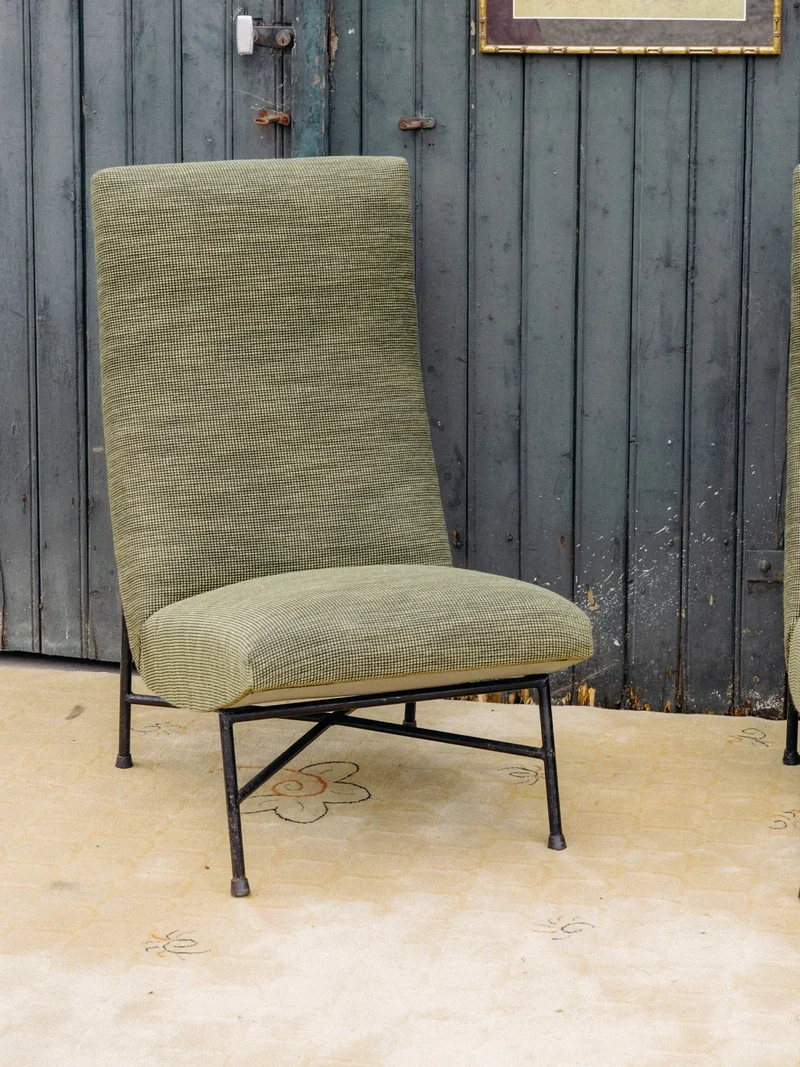 Jakob, la paire de fauteuils verts N°508