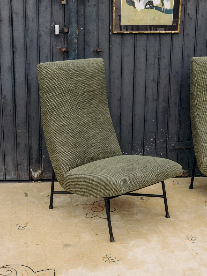 Jakob, la paire de fauteuils verts N°508
