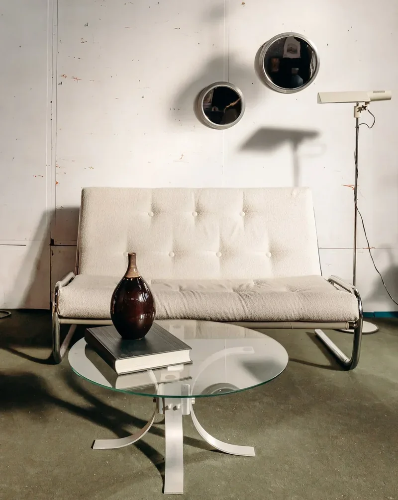 Donna, la table basse ronde en verre N°504