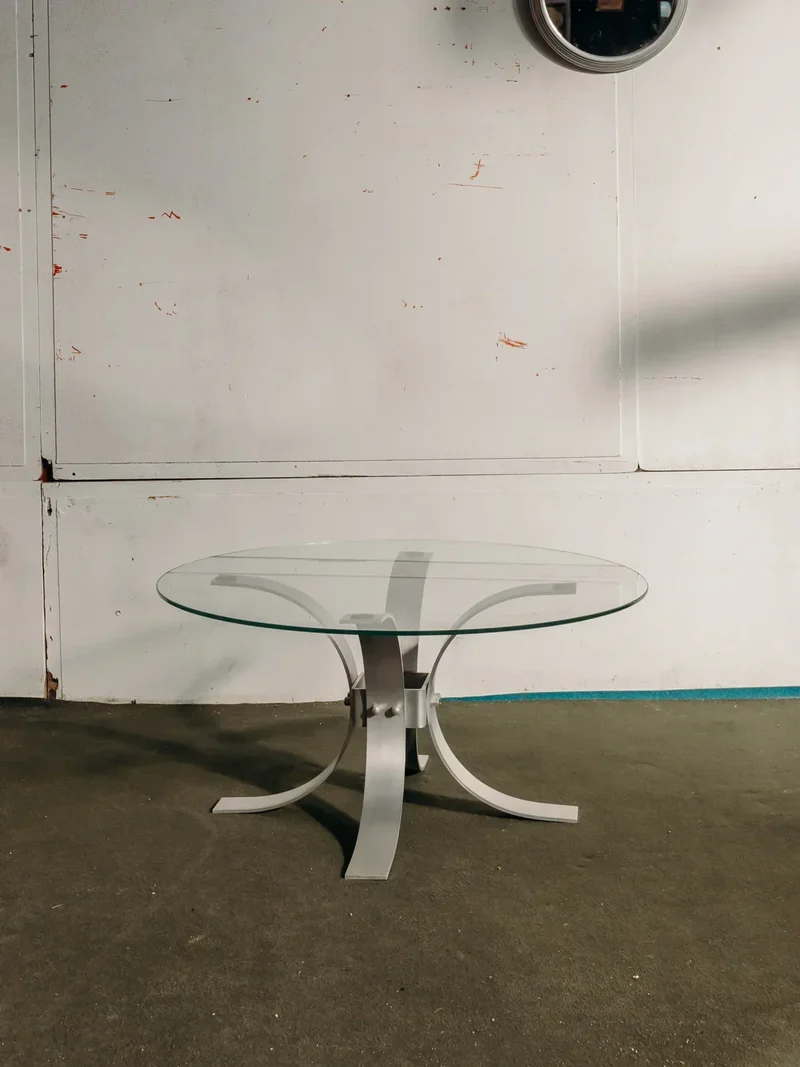 Donna, la table basse ronde en verre N°504