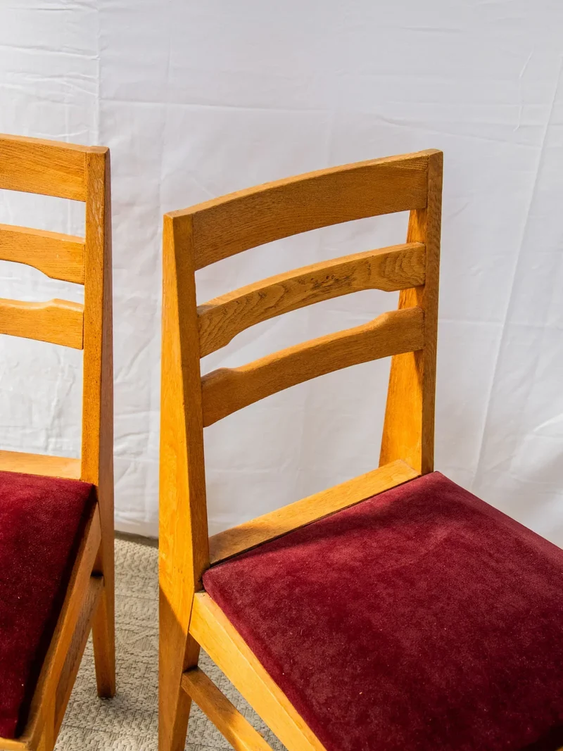 Claude, la paire de chaises en velour N°719