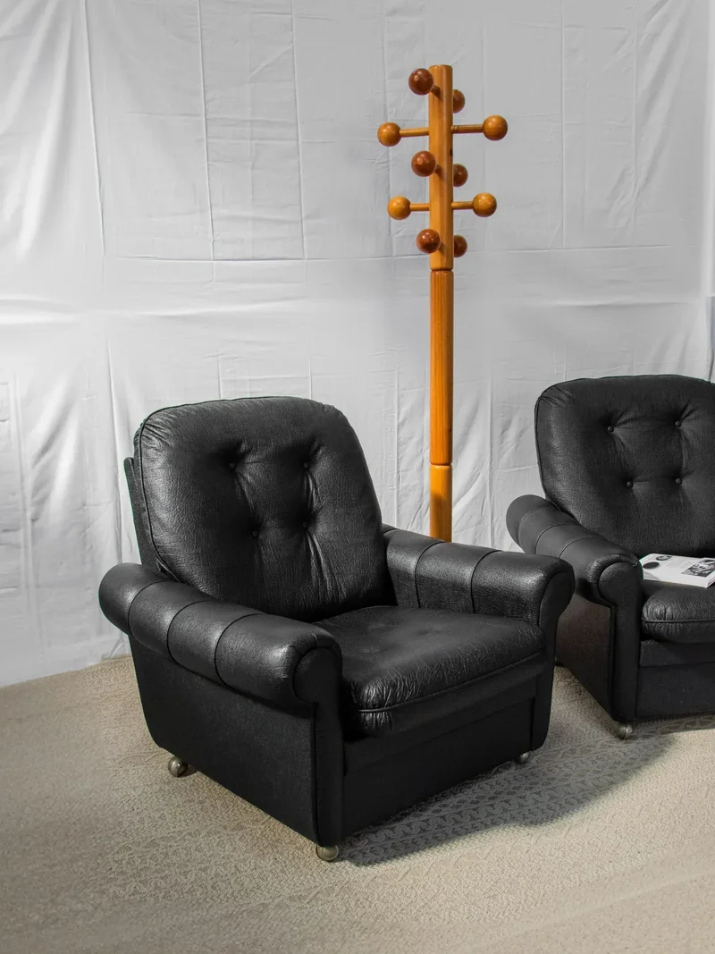Jakob, la paire de fauteuils noirs N°641