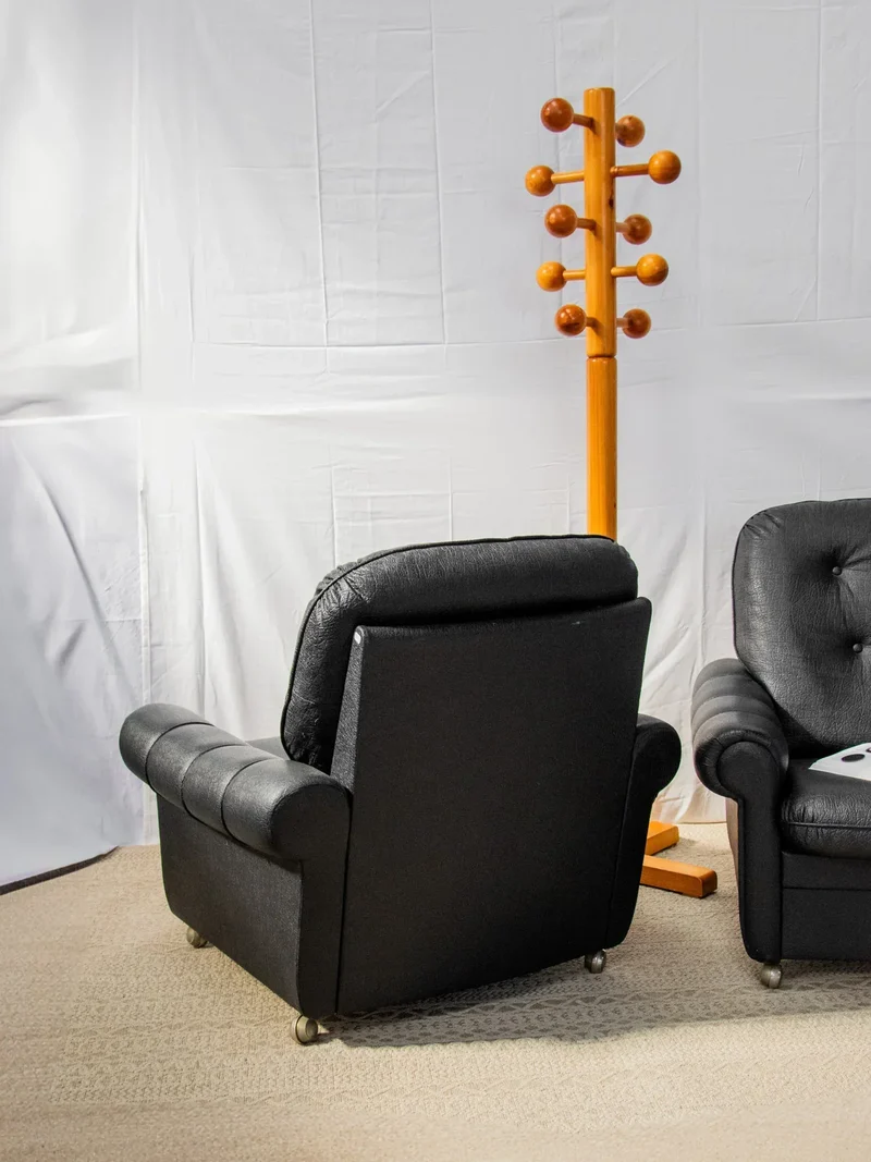 Jakob, la paire de fauteuils noirs N°641