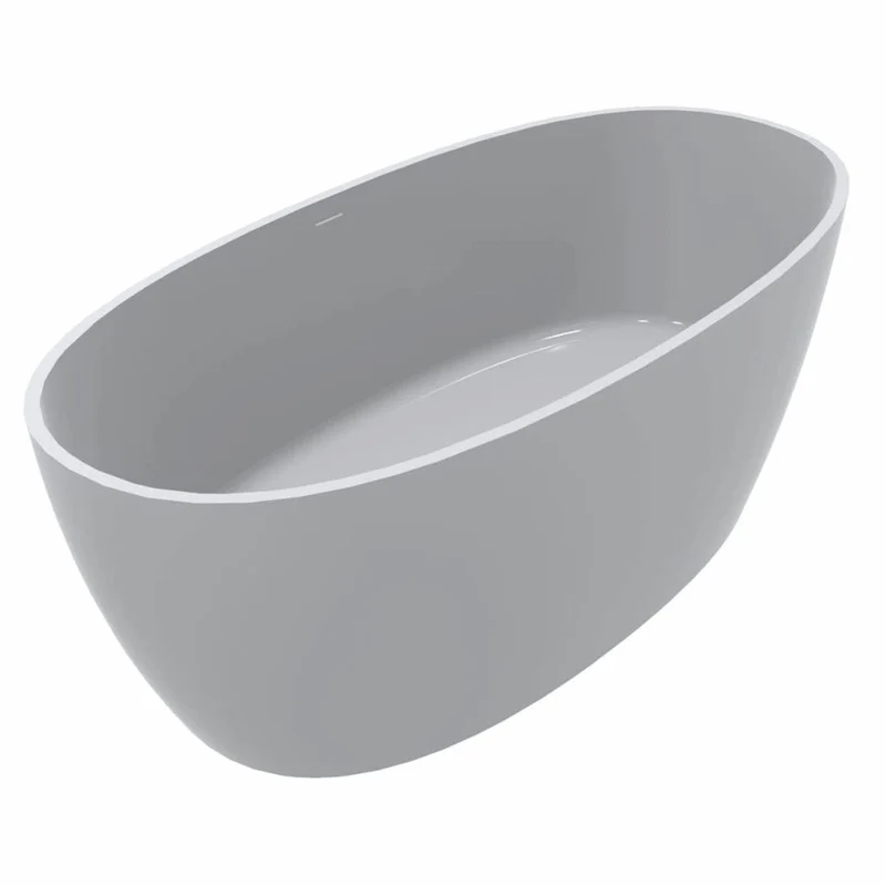 Casa Padrino Freistehende Luxus Badewanne Hochglanz Weiß 169,4 cm - Badezimmer Möbel