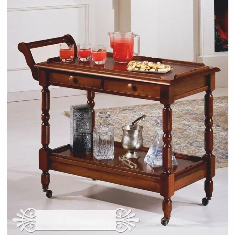 Casa Padrino Luxus Barock Servierwagen Braun 97 cm - Made in Italy
