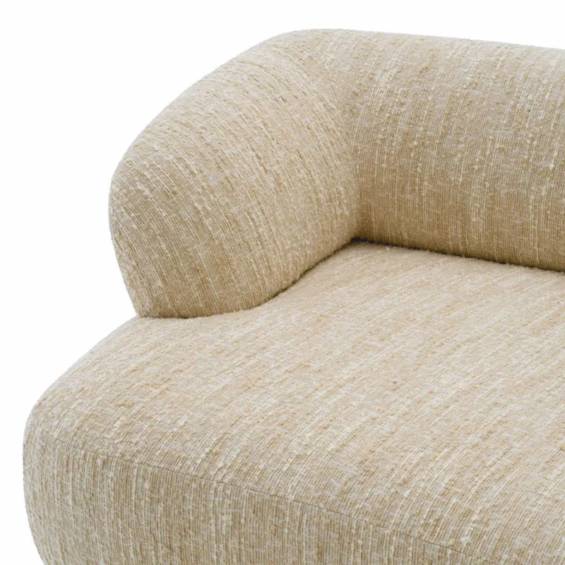 Casa Padrino Luxus Sofa Creme / Schwarz 360 cm - Gebogenes Wohnzimmer & Hotel Sofa