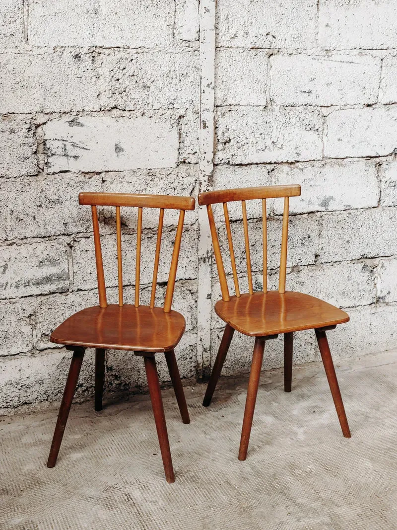 Alma, la paire de chaises en bois N°344