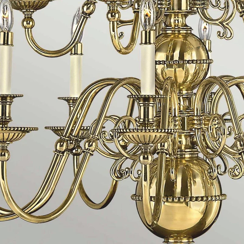 Casa Padrino Luxus Barock Messing Kronleuchter Ø 94 x H. 87,6 cm - Edel & Prunkvoll