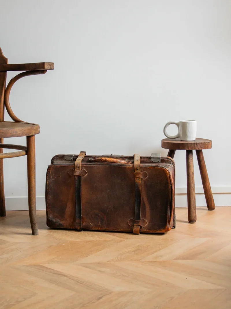 Lucienne, la malle en cuir marron N°187