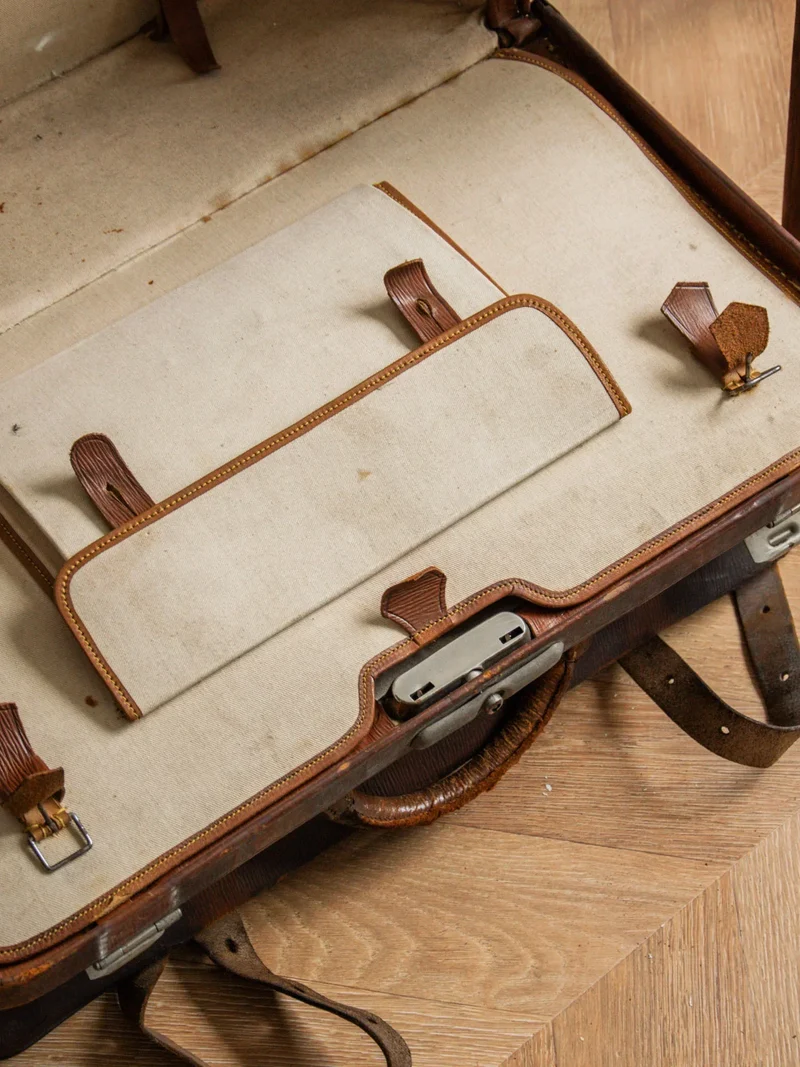 Lucienne, la malle en cuir marron N°187