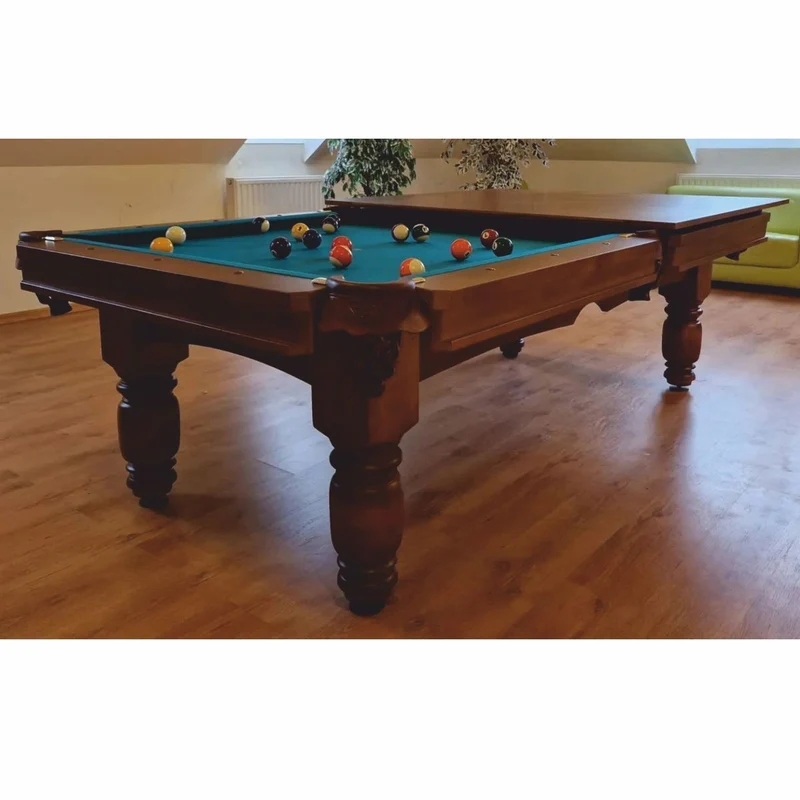 Casa Padrino Luxus Barock Pool Billardtisch / Esstisch 7ft Braun / Grün