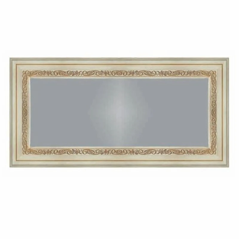 Casa Padrino Luxus Barock Spiegel Elfenbein / Gold 190 x H. 110 cm - Made in Italy