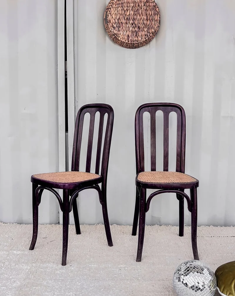 Claude, la paire de chaises en bois N°608
