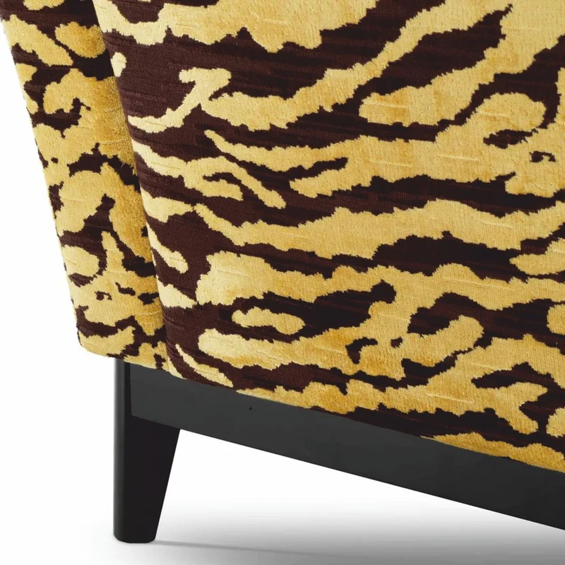 Casa Padrino Luxus Sofa mit Tiger Muster Gelb / Braun / Schwarz 239 cm - Wohzimmer & Hotel Möbel