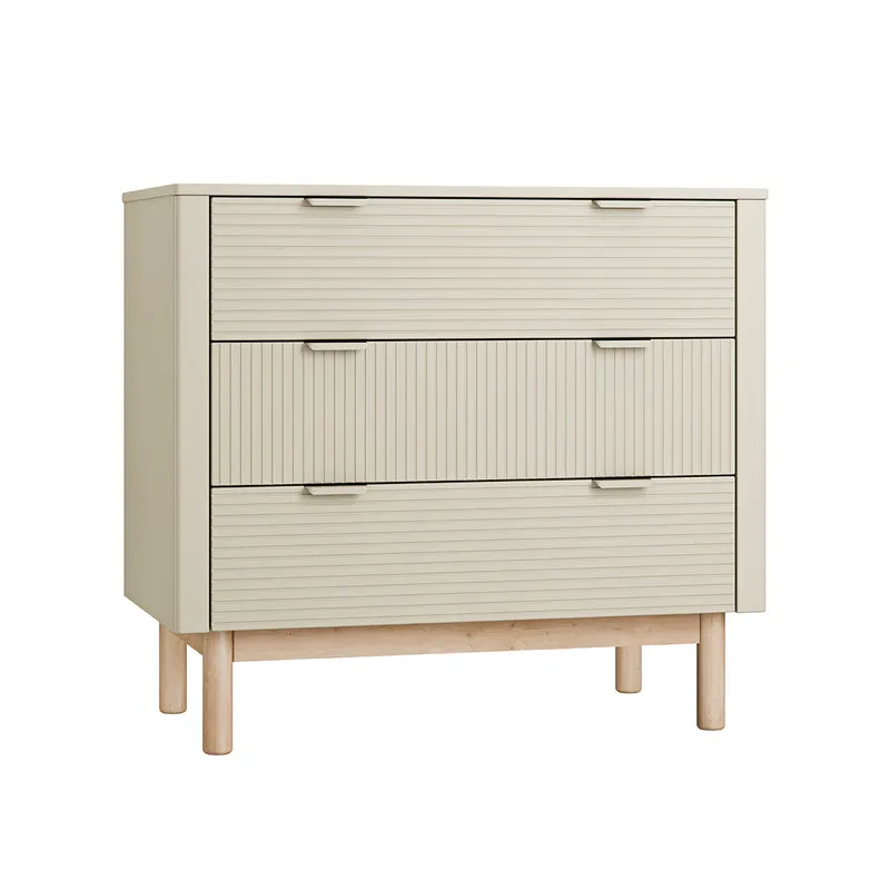 Commode 3 tiroirs et armoire 2 portes Pinio Miloo Champagne