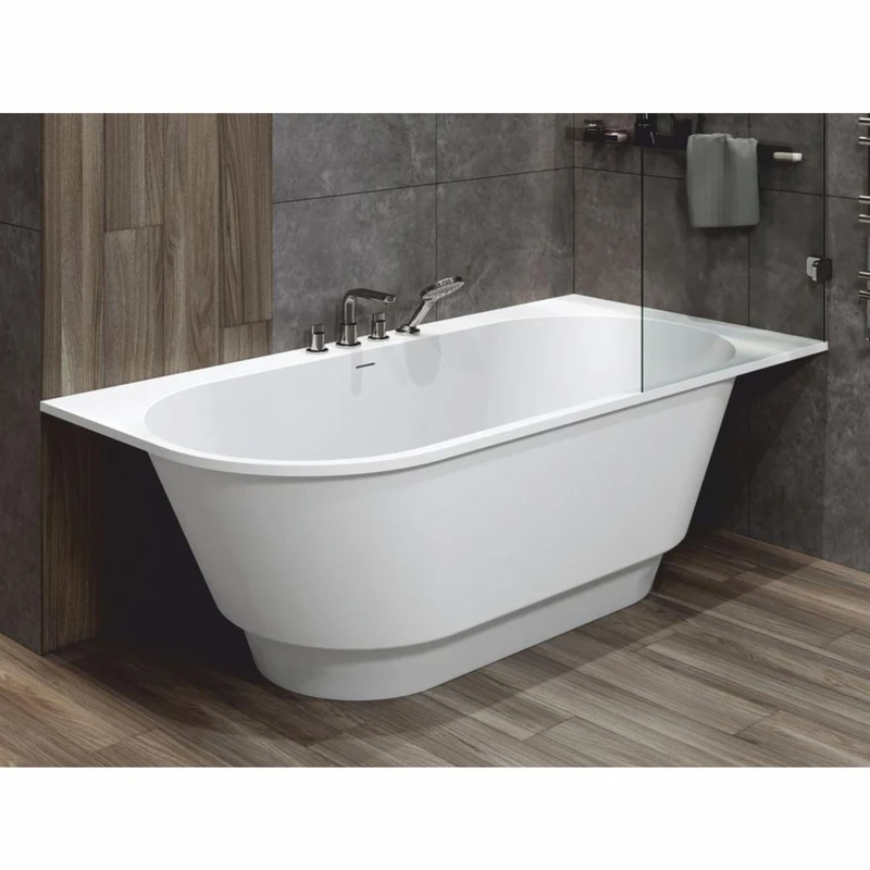 Casa Padrino Freistehende Luxus Badewanne Matt Weiß 190 cm - Badezimmer Möbel