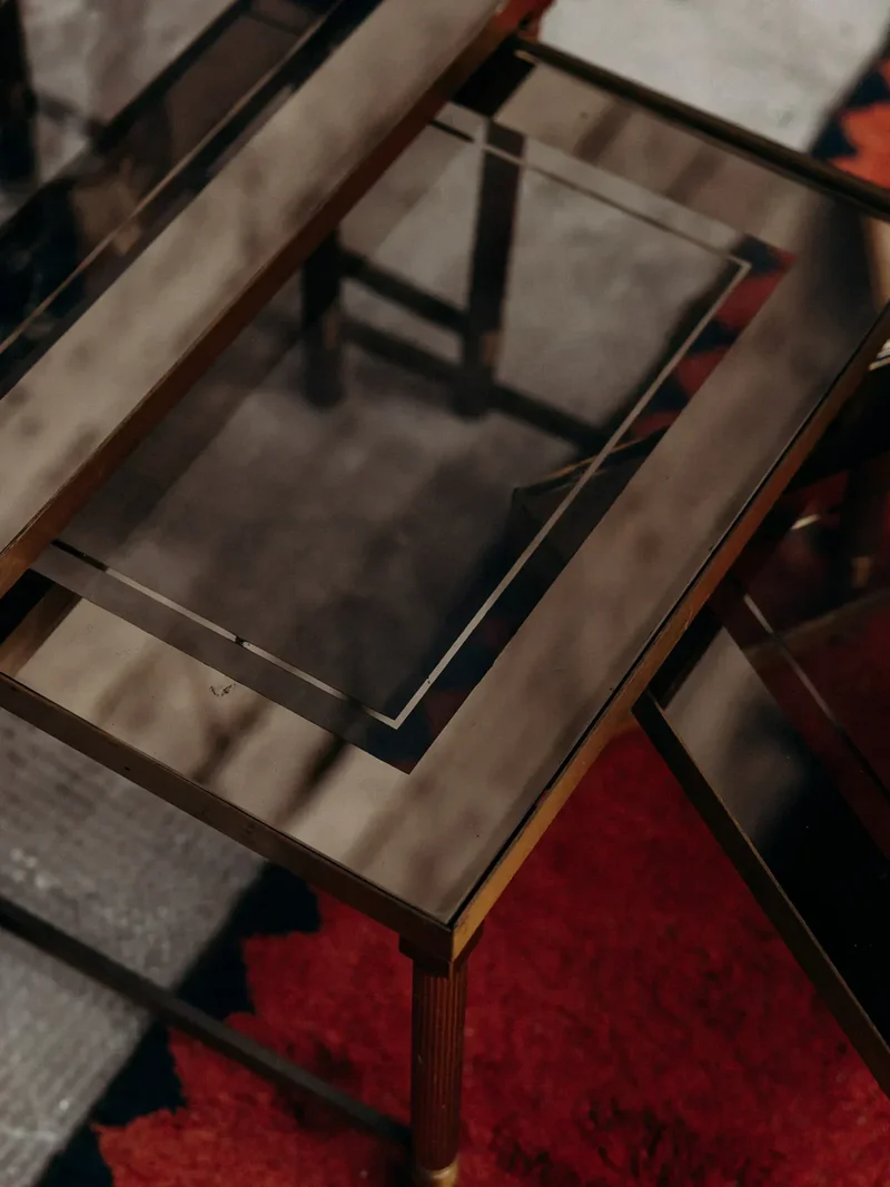 Barbara, les 3 tables gigognes en laiton N°78