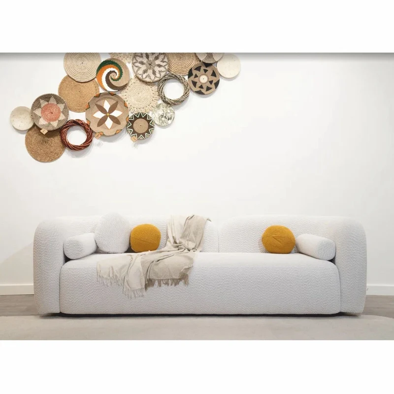 Casa Padrino Luxus Wohzimmer & Hotel Sofa Weiß 240 cm - Luxus Möbel