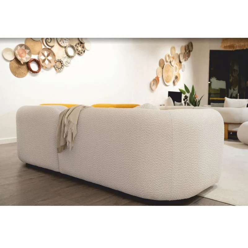 Casa Padrino Luxus Wohzimmer & Hotel Sofa Weiß 240 cm - Luxus Möbel