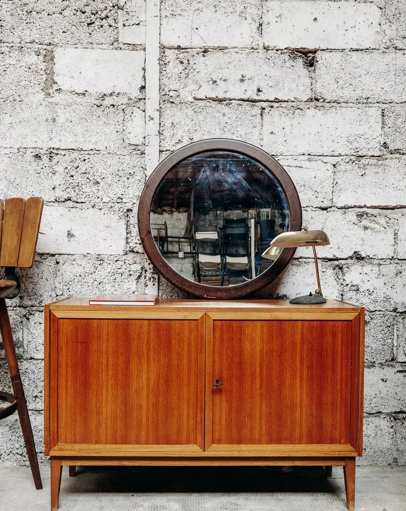 Igor, le miroir rond en bois N°543