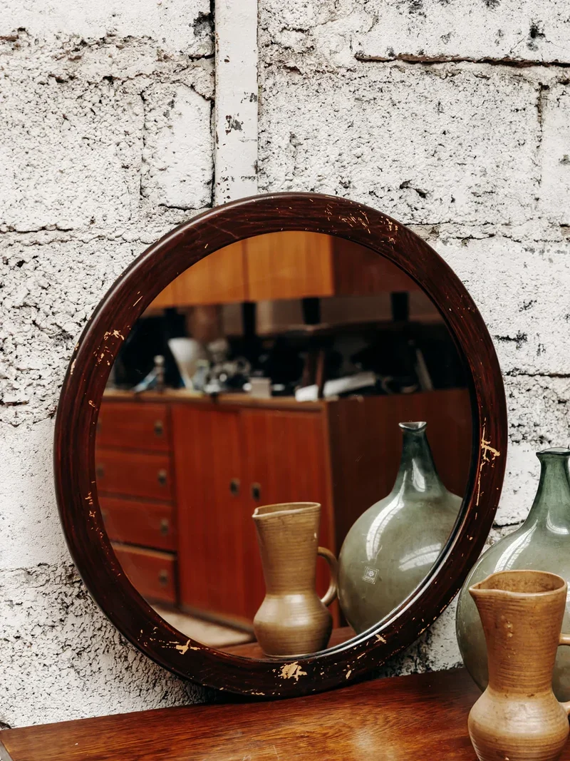 Igor, le miroir rond en bois N°542