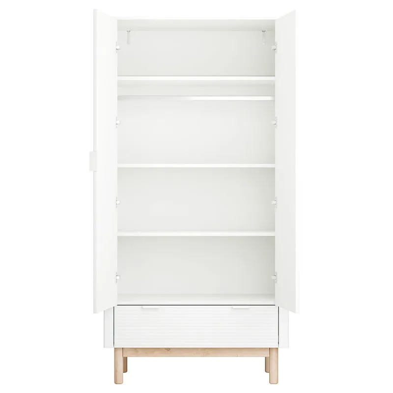 Armoire 2 portes 1 tiroir Pinio Miloo Blanc