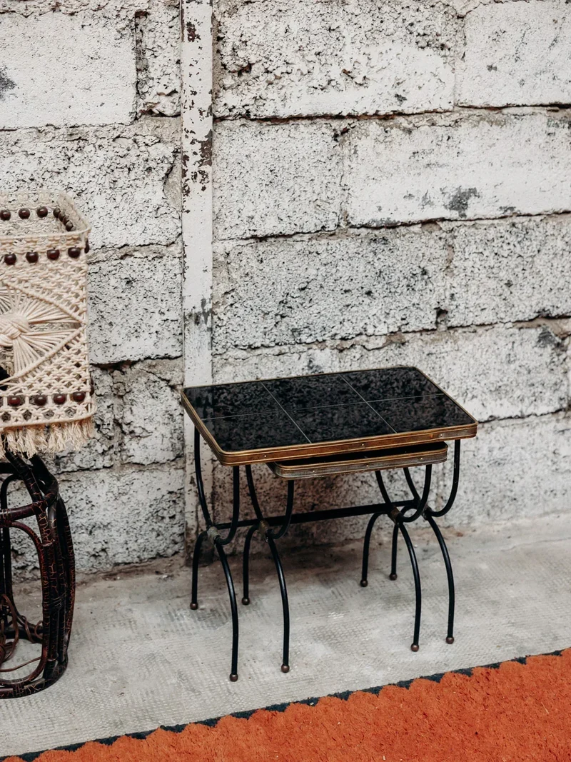 Barbara, les 2 tables gigognes Jacques Adnet N°75