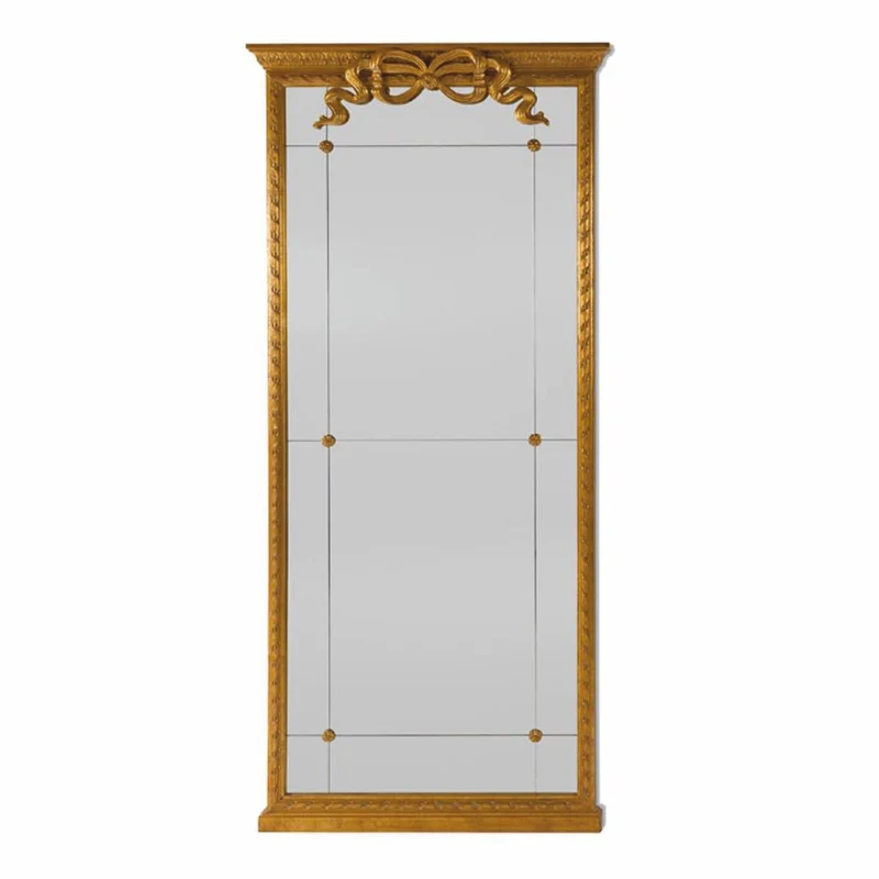 Casa Padrino Luxus Barock Massivholz Spiegel Antik Gold H. 200 cm - Made in Italy