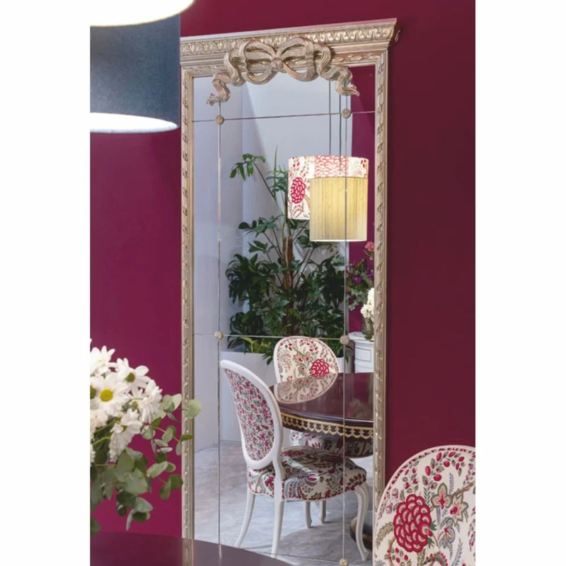 Casa Padrino Luxus Barock Massivholz Spiegel Antik Gold H. 200 cm - Made in Italy