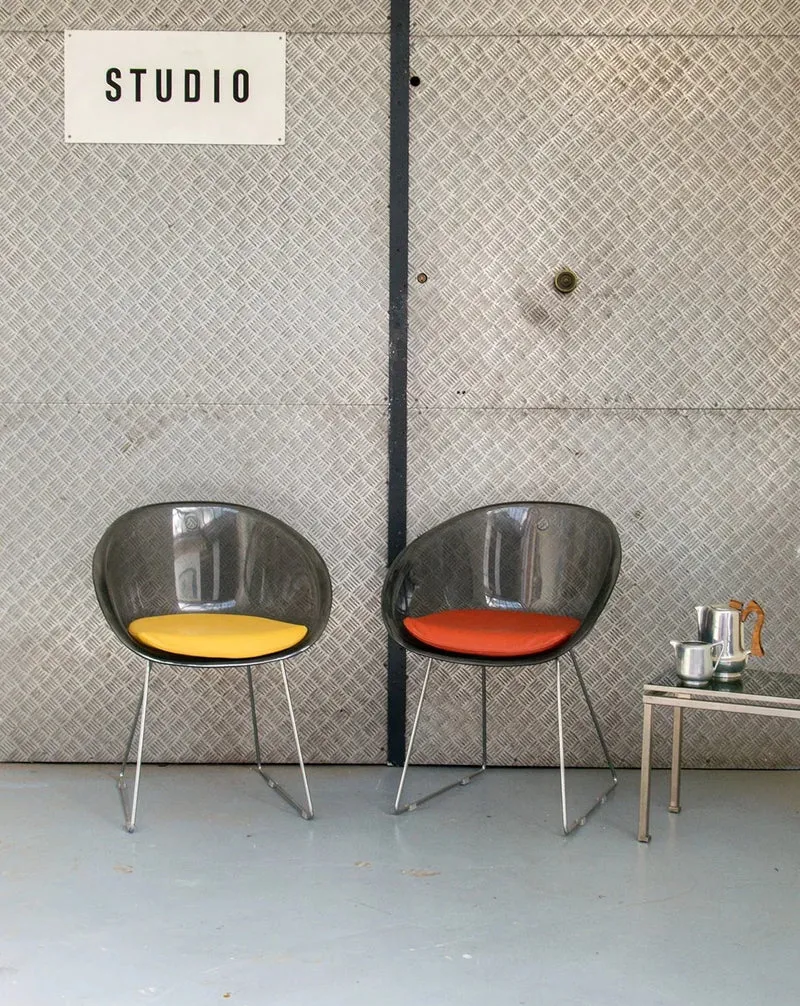 Alma, le lot de 6 chaises italiennes en métal N°1314