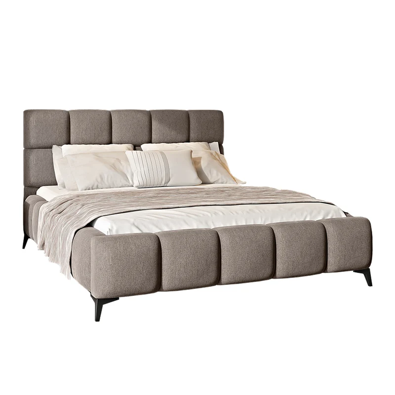 Lit coffre 160x200 sommier inclus Mira Beige