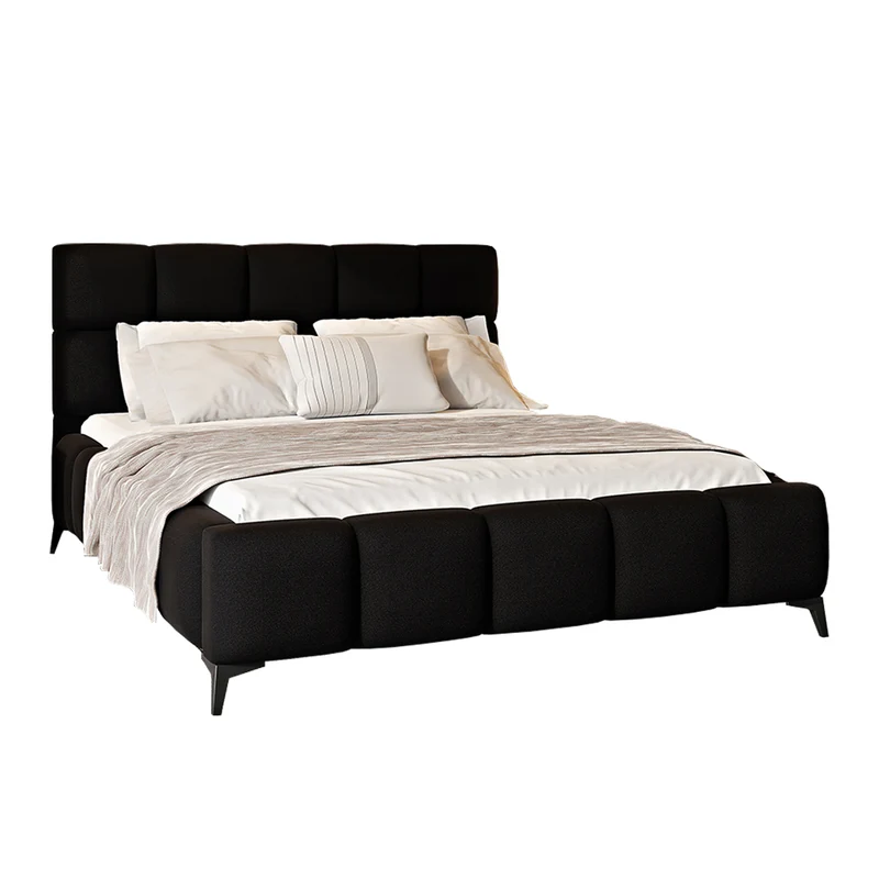 Lit coffre 160x200 sommier inclus Mira Noir
