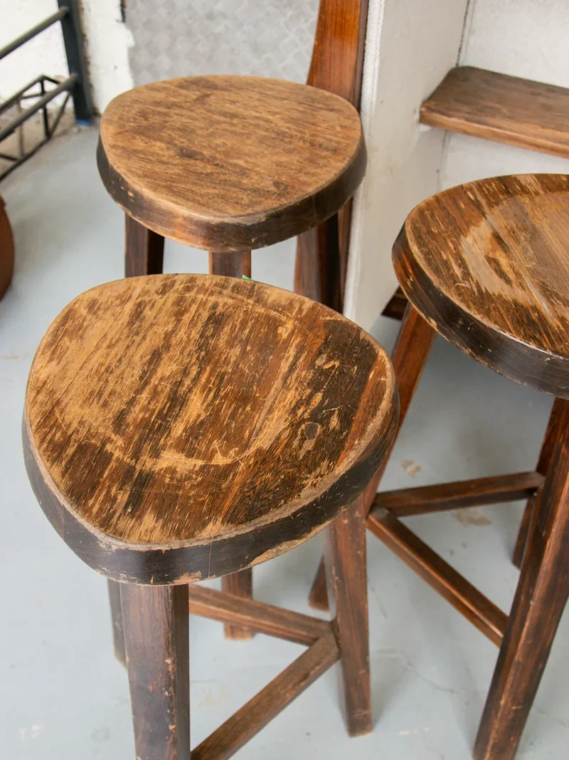 Gaston, le lot de 3 tabourets de bar N°134