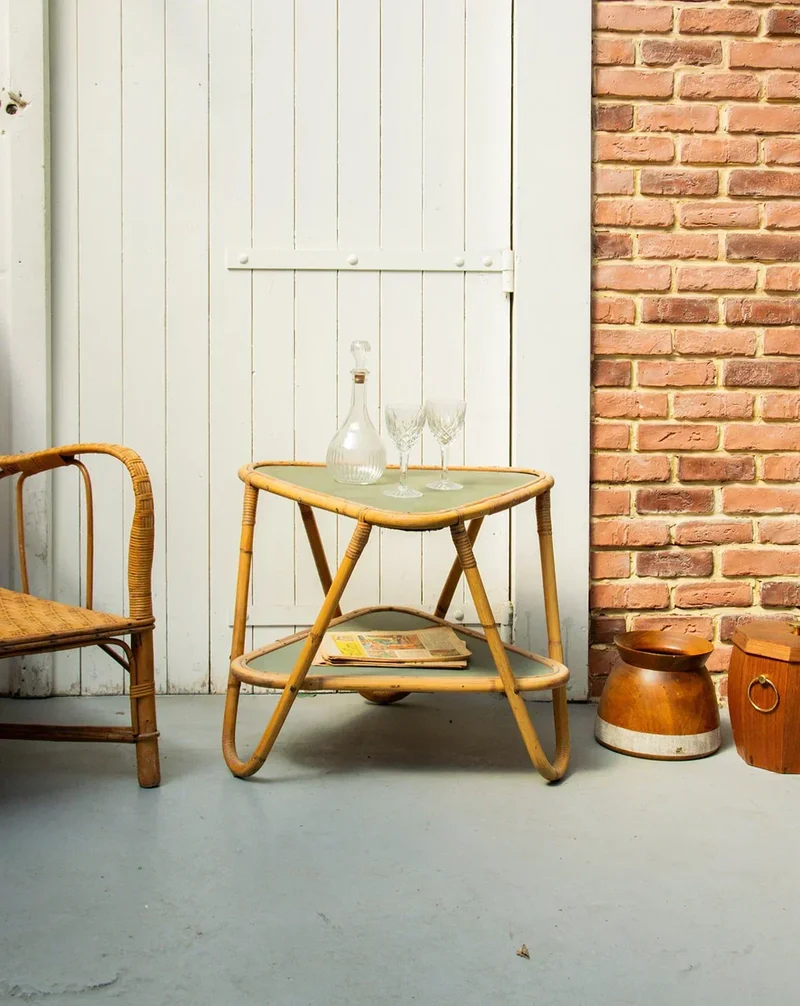 Francine, la table d'appoint en osier N°249