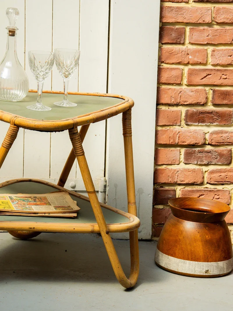Francine, la table d'appoint en osier N°249