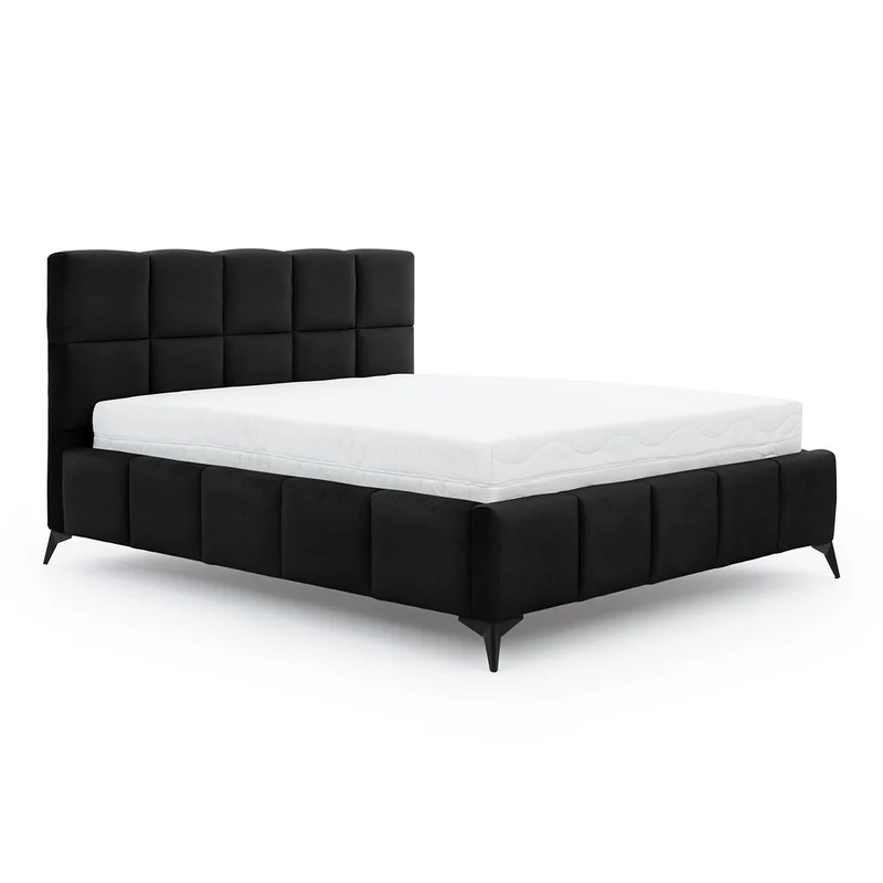 Lit coffre 180x200 sommier inclus Mira Noir