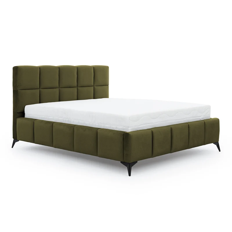 Lit coffre 180x200 sommier inclus Mira Vert