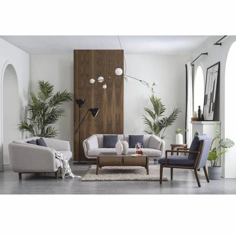 Casa Padrino Luxus 3er Sofa Grau / Braun 240 cm - Wohnzimmer & Hotel Möbel