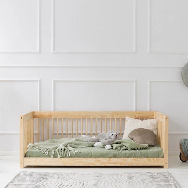Lit banquette 90x190 sommier inclus Perrine Bois