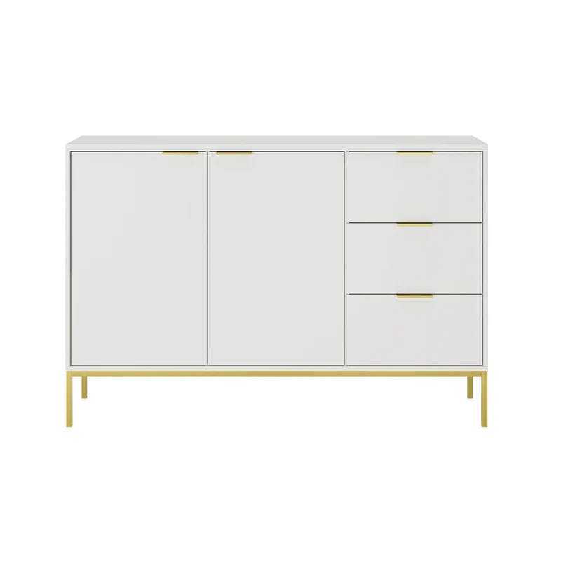 Buffet 2 portes 3 tiroirs Seattle Blanc