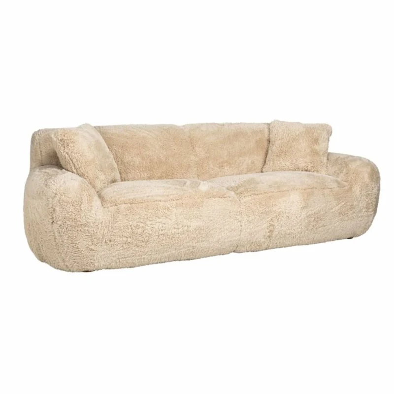 Casa Padrino Luxus Sofa Sandfarben 240 cm - Wohnzimmer & Hotel Möbel