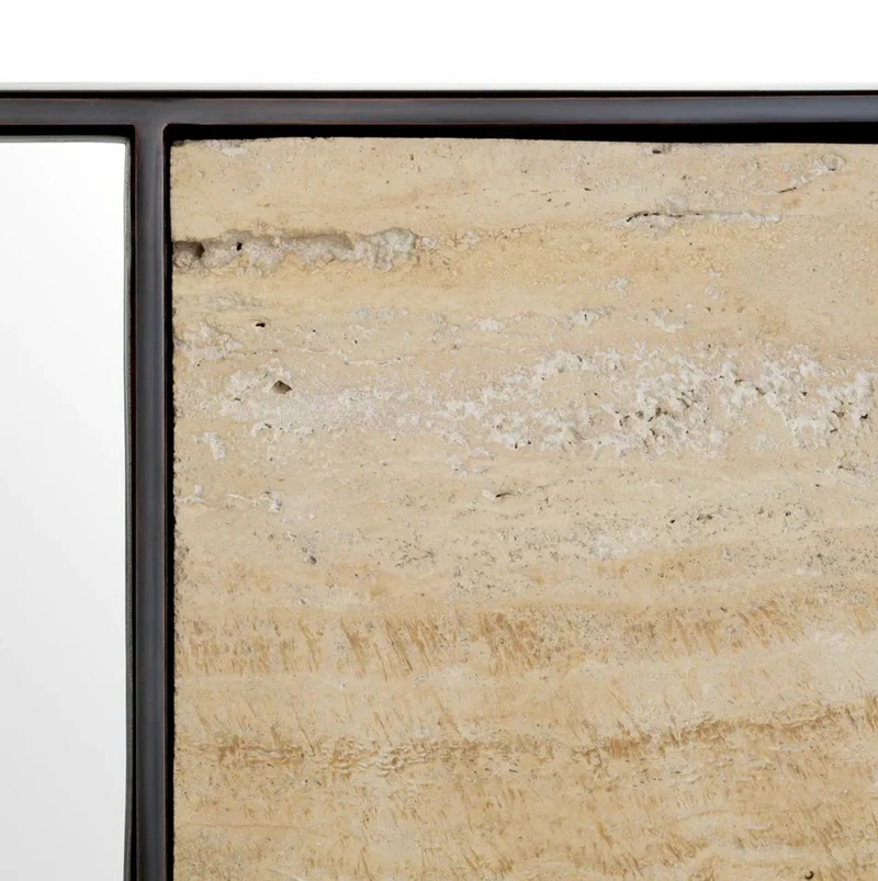 Casa Padrino Luxus Spiegel Beige / Bronze H. 140 cm - Luxus Qualität
