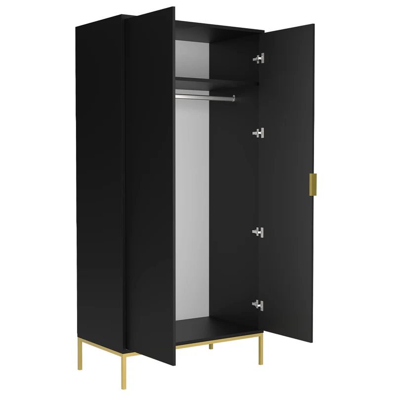 Armoire 2 portes Seattle Noir