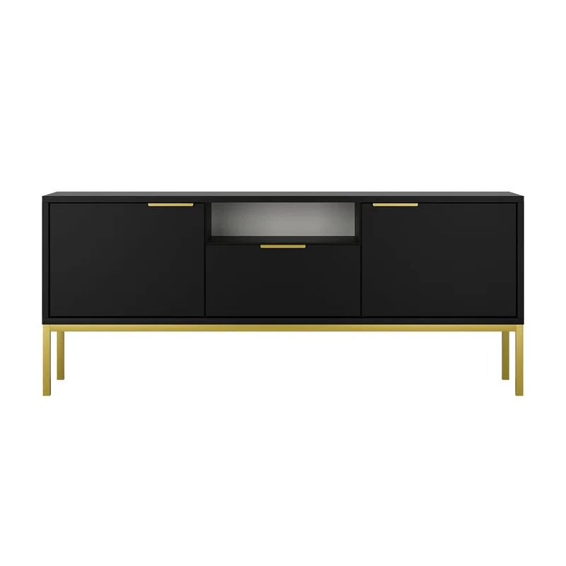 Meuble TV 135 cm Seattle Noir