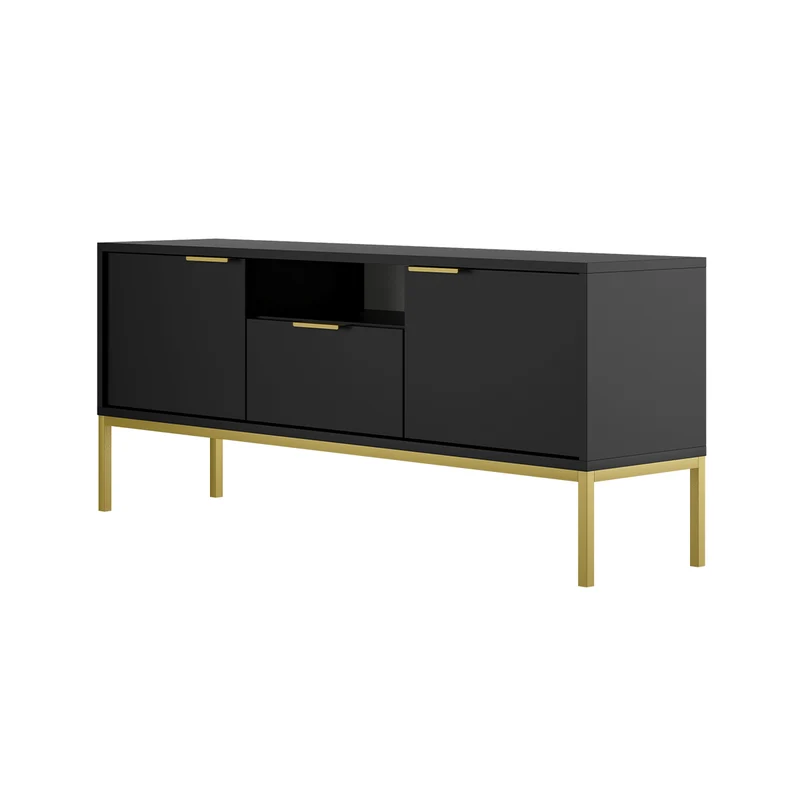 Meuble TV 135 cm Seattle Noir